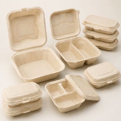 Sugarcane Bagasse Clamshells