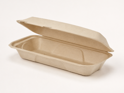 9x6x3 Bagasse Hoagie Clamshell