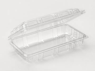 9x6x3 Clear PLA Clamshell (Cold Use)