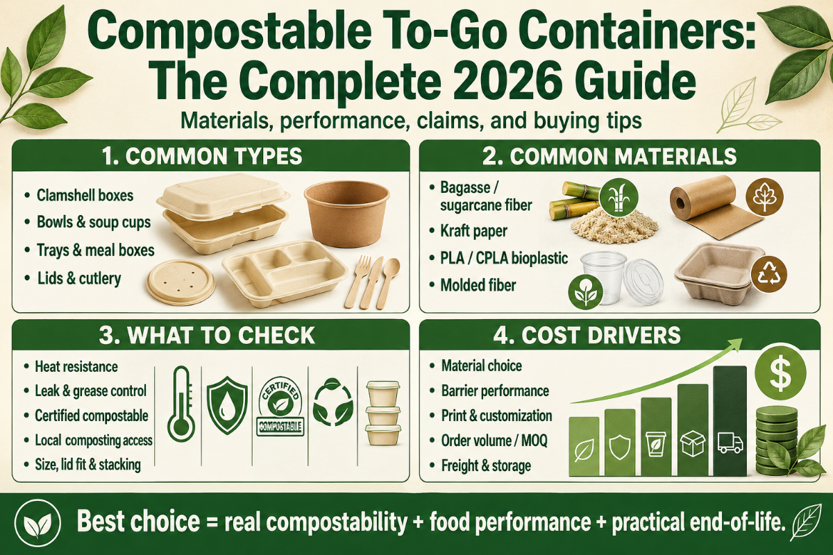 Compostable To-Go Containers: The Complete 2026 Guide