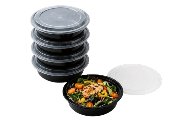 Black Meal & Takeout Containers - PP Black Range
