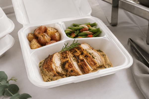 3-compartment MFPP containers for Catering Events