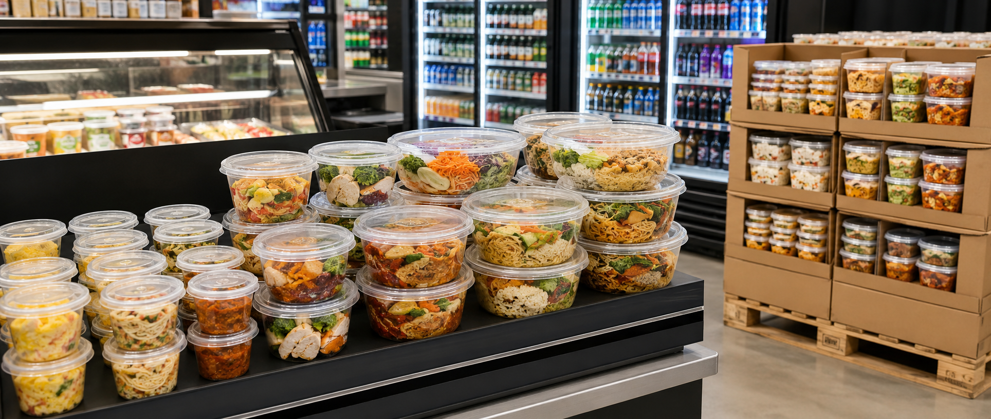 Convenience store grab-and-go PP container family