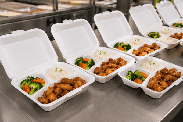 Hospital and school canteens high-volume tray service containers