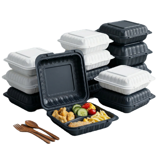 Contenedor de alimentos con tapa con bisagras MFPP