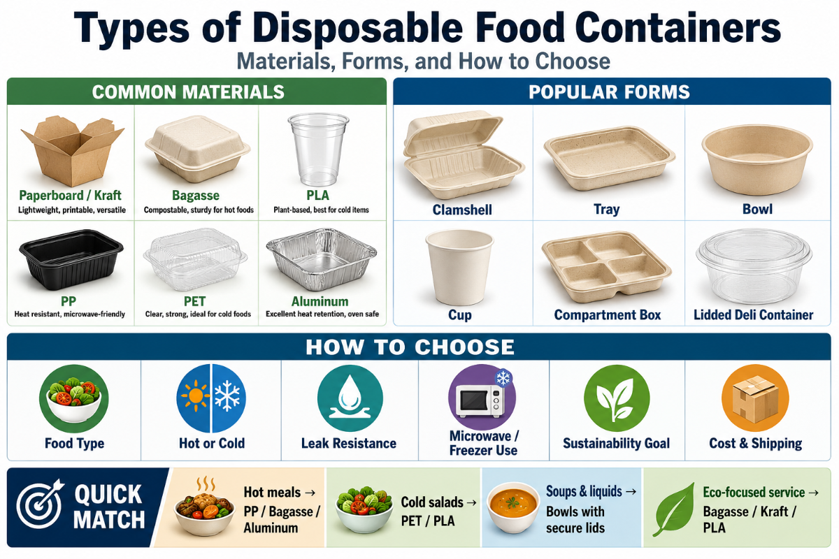 Types of Disposable Food ContainersMaterials, Forms, and How to Choose