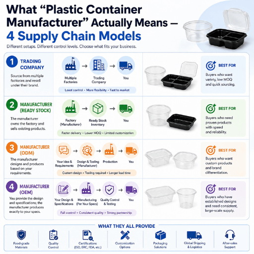 What Plastic Container Manufacturer Actually Means 4 Supply Chain Models