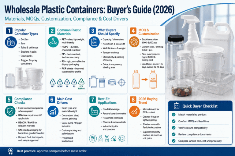 Wholesale Plastic Containers: Buyer's Guide (2026)