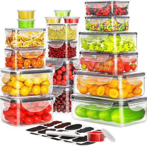 Leakproof Lids, Food Containers with Lids, and Stackability