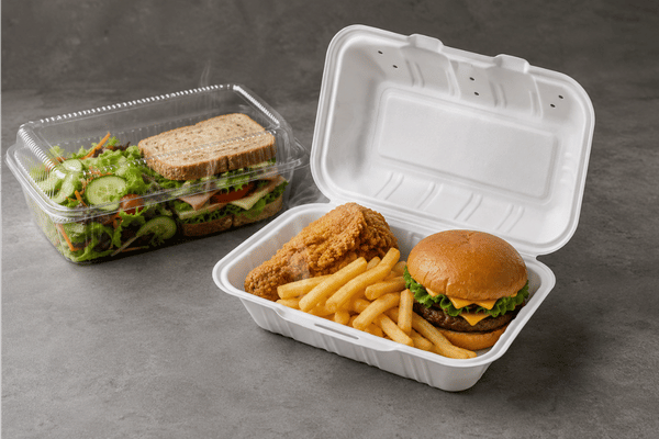 Fast food packaging for burgers and sandwiches