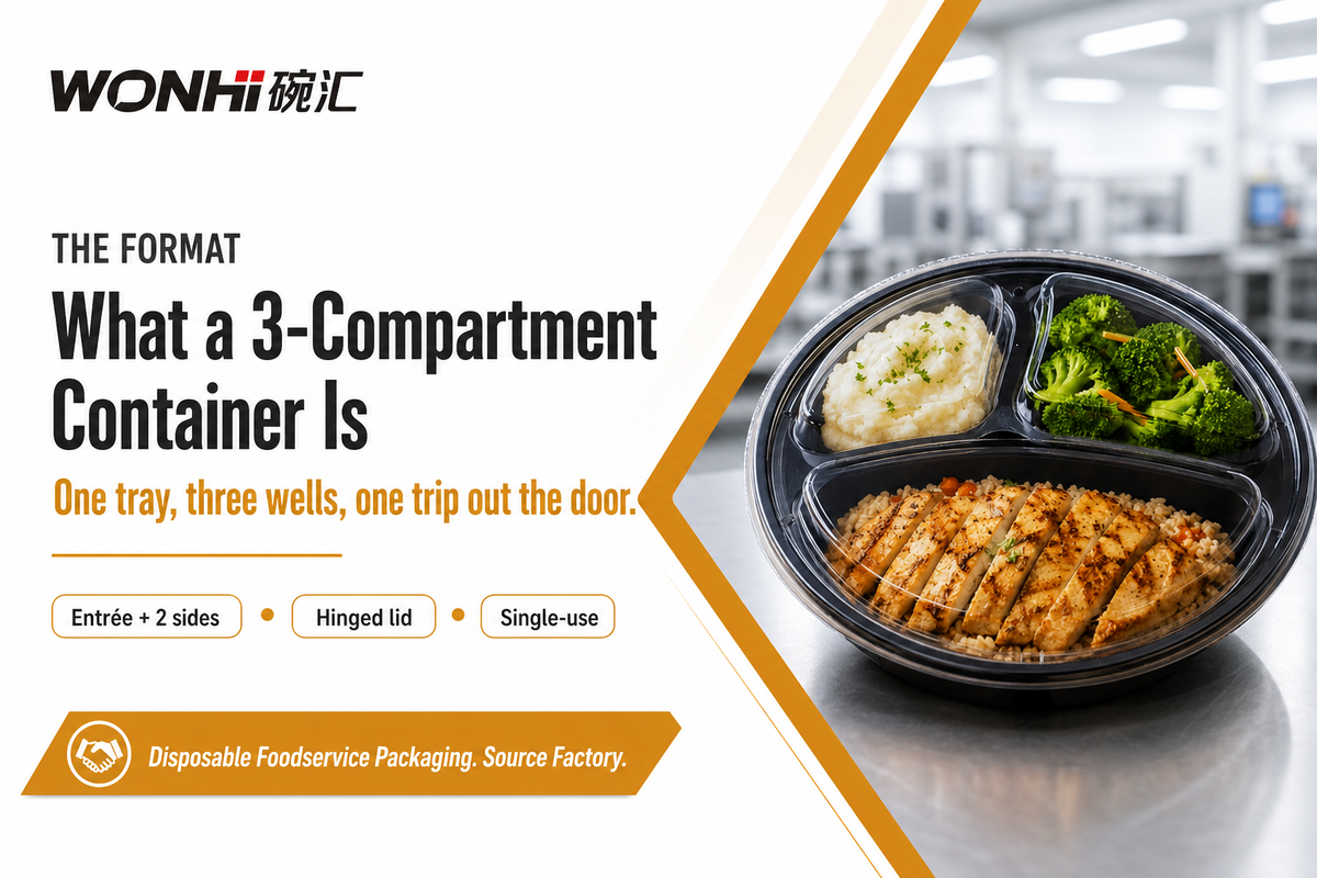 What a 3-Compartment Container Actually Is (and When the Format Wins) — Wanhui