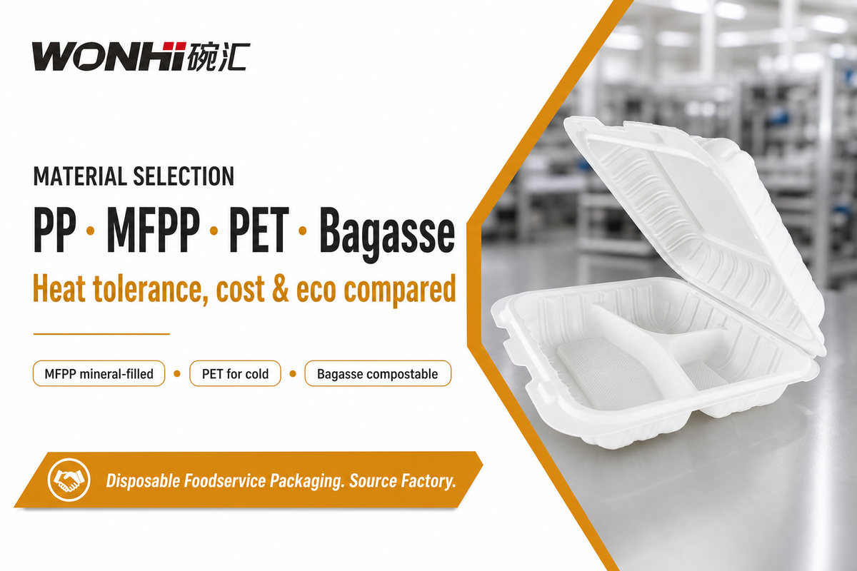 Material Selection: PP, MFPP, PET, Bagasse, and Foam Compared — Wanhui