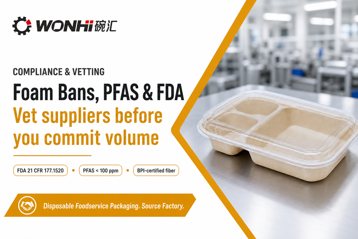 Compliance & Supplier Vetting: Foam Bans, PFAS, and FDA Food-Contact — Wanhui