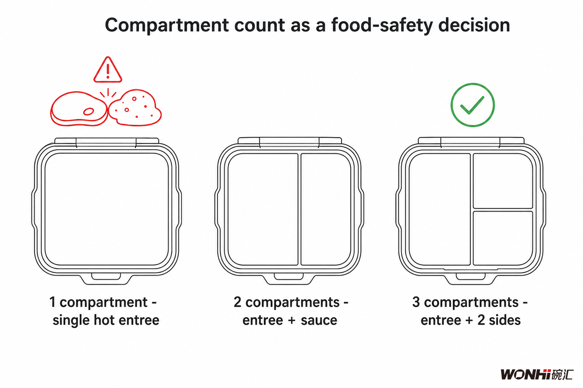 Compartment Configuration as a Food-Safety and Presentation Decision — Wanhui