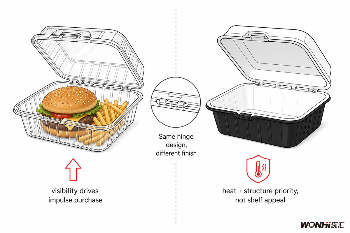 Clear Hinged Containers as a Merchandising Tool, Not Just Packaging — Wanhui