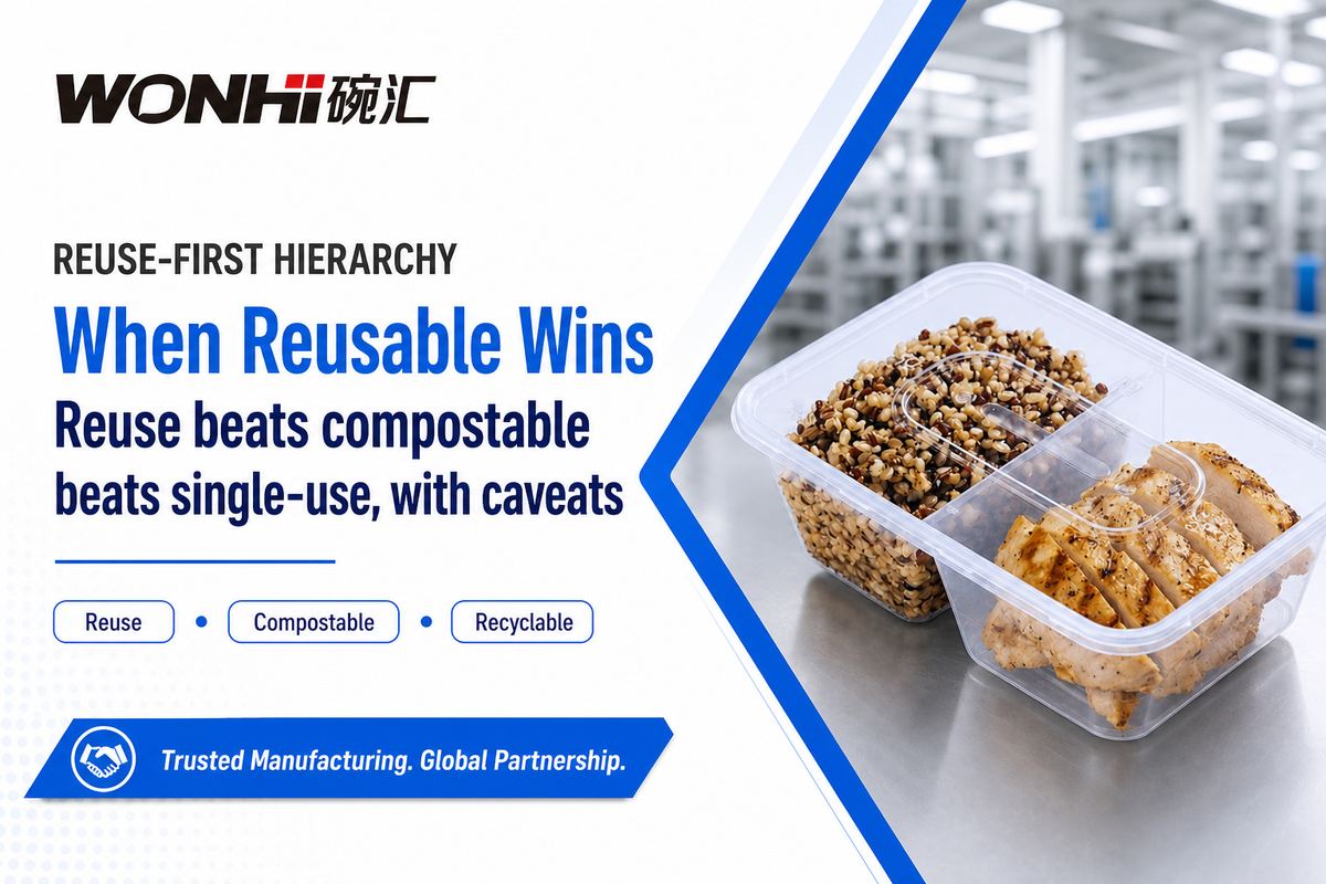 When Reusable Beats Compostable, The Life-Cycle Cost Hierarchy — Wanhui