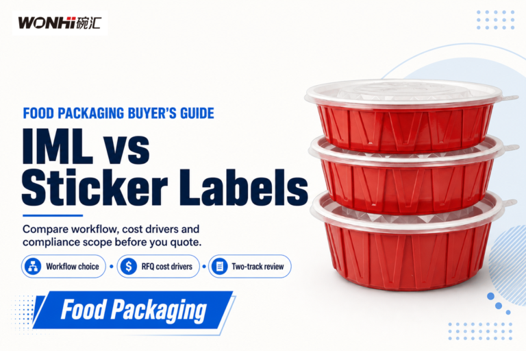 In-mold labeling versus sticker labels for food packaging comparison