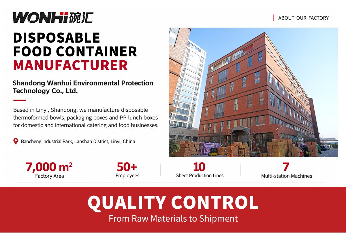 Wonhi disposable food container factory building in Linyi, China