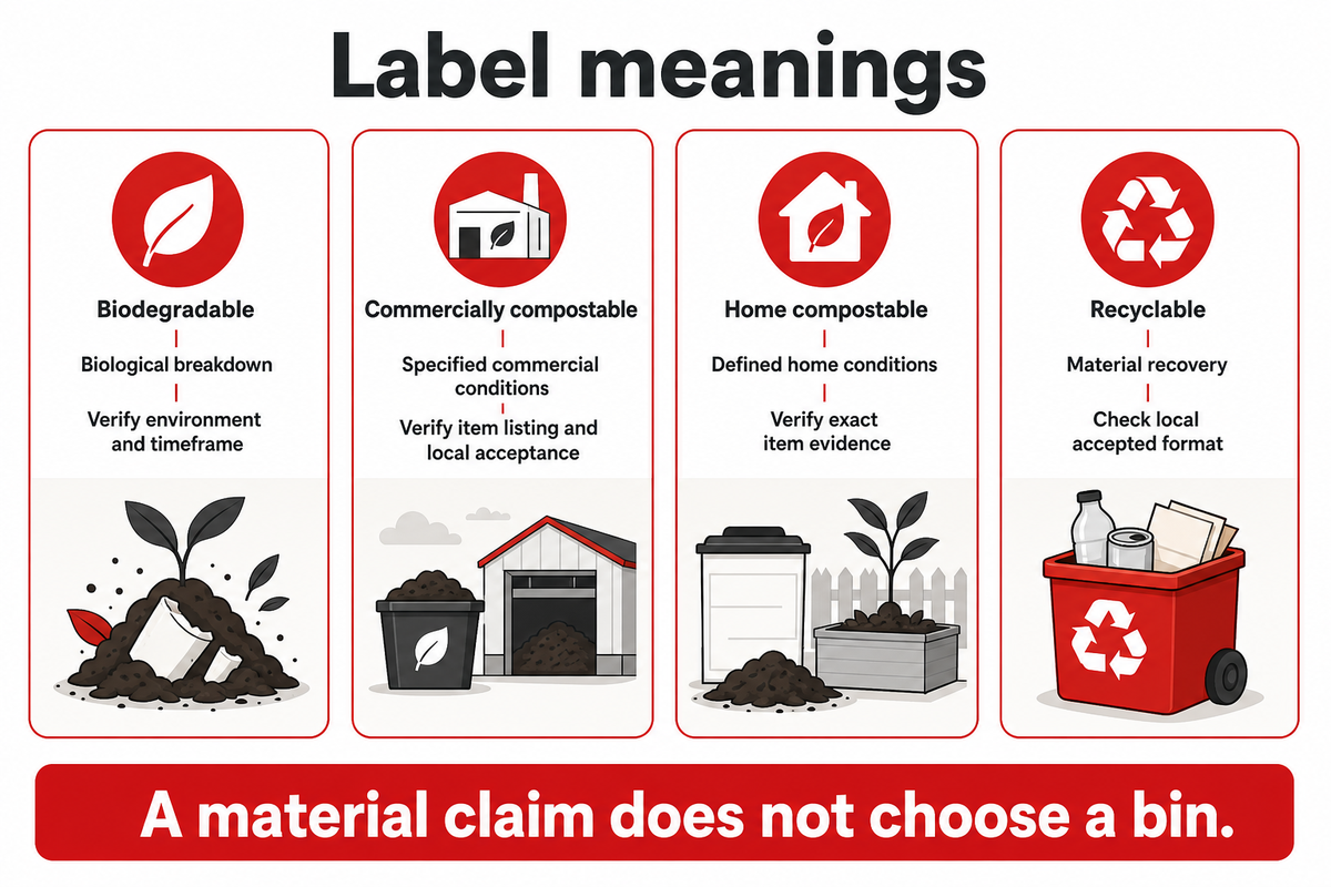Labels need item evidence and local acceptance; definitions from US EPA and FTC.