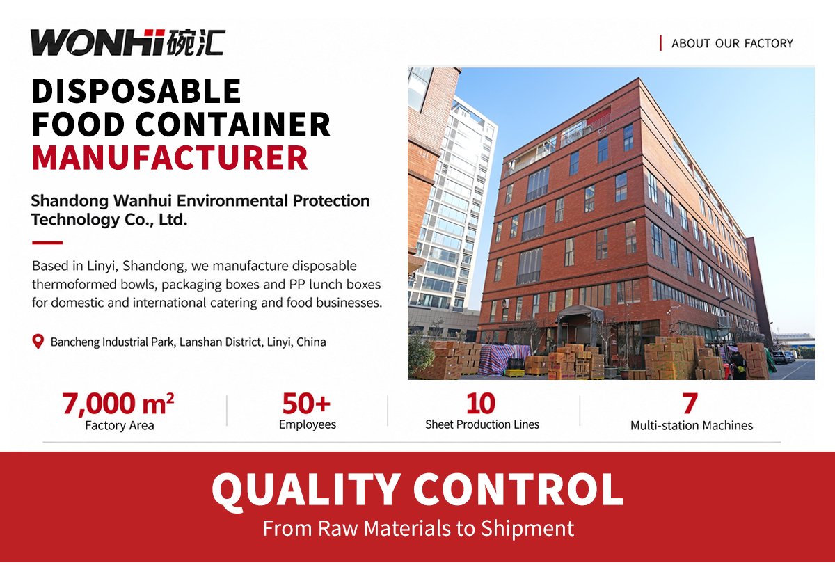 Wonhi disposable food container factory building in Linyi, Shandong